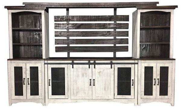 Picture of MESH WHITE ENTERTAINMENT CENTER - 1035