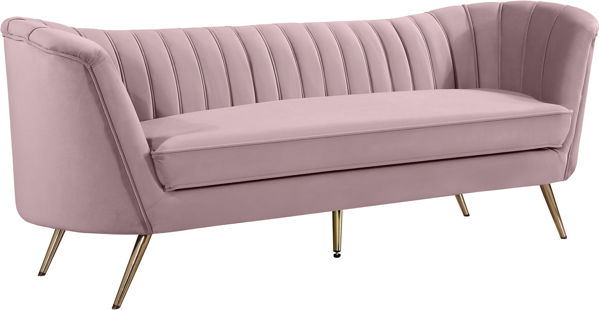 Margo Pink Velvet Sofa