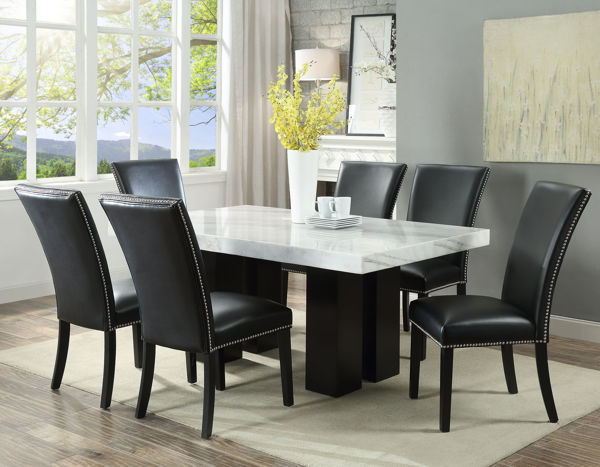 Picture of CARMEN 7PC DINING W BLACK CHAIRS