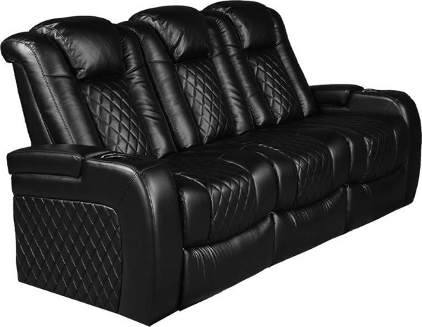 Picture of PINNACLE BLACK SOFA W/POWER HEADREST - 2216