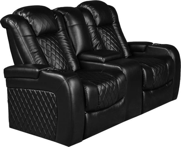 Picture of PINNACLE BLACK POWER CONSOLE LOVESEAT - 2216