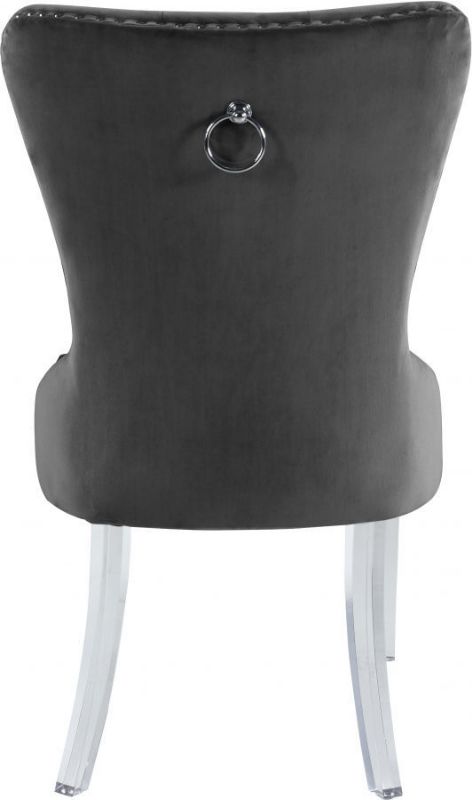 Picture of MILEY GREY VELVET DINING CHAIR - 746