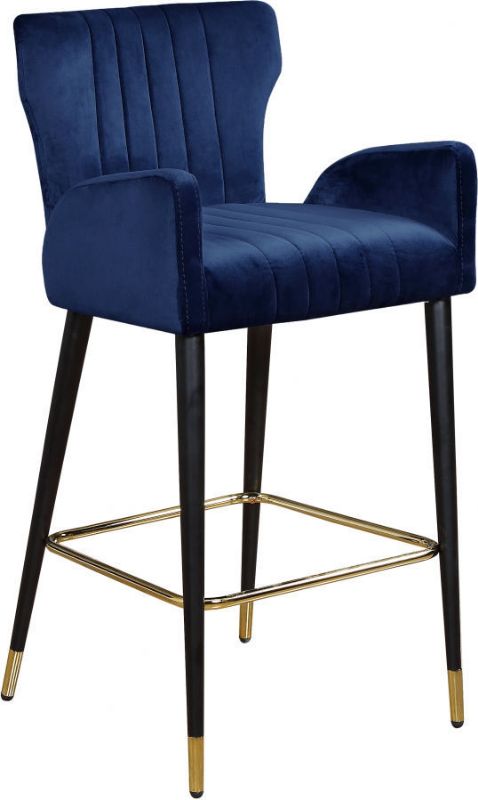 Picture of LUXE NAVY VELVET COUNTER STOOL - 792
