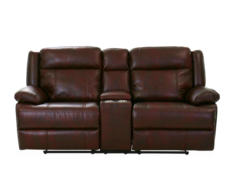 Picture of BRIGGS BURGUNDY MANUAL RECLINING CONSOLE LOVESEAT - 023B