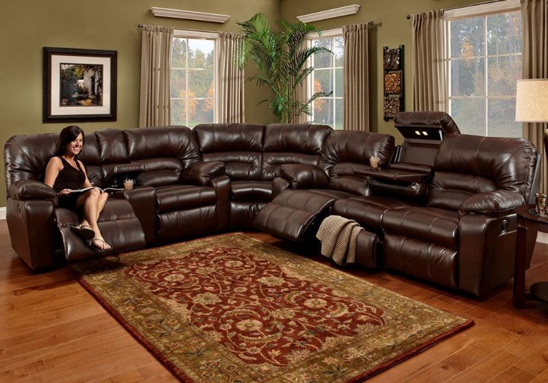 Picture of DAKOTA CHOCOLATE POWER SECTIONAL - F113