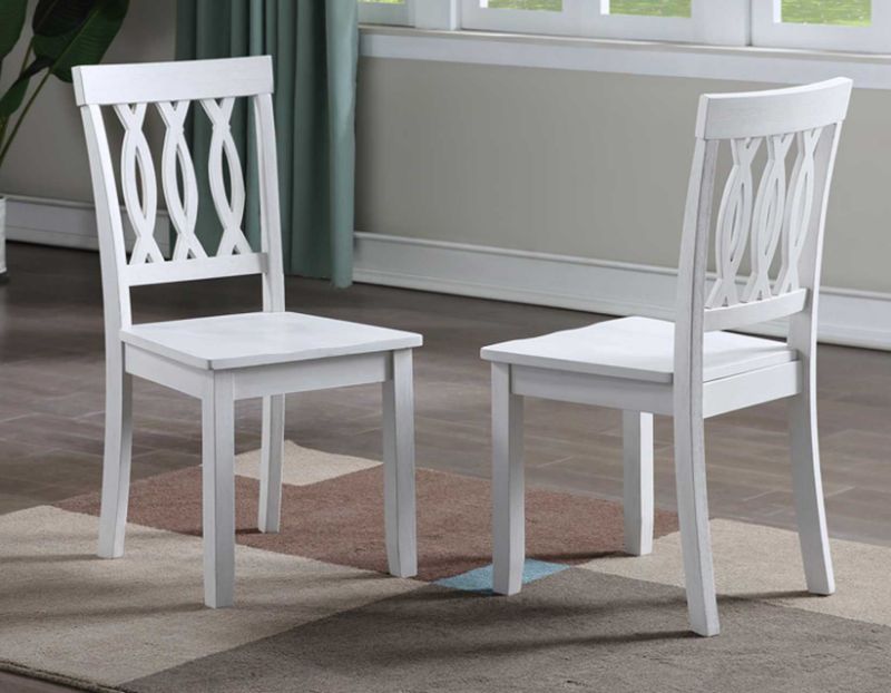 Picture of NAPLES WHITE SIDE CHAIR - NA500