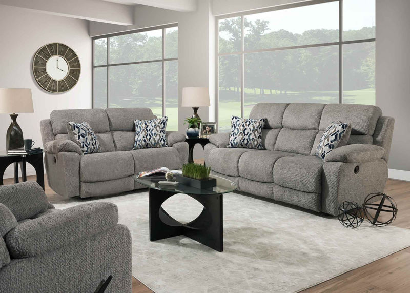Picture of FOG GREY POWER RECLINING LOVESEAT - F636