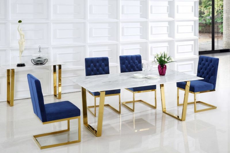 Picture of CAMERON GOLD DINING TABLE - 712
