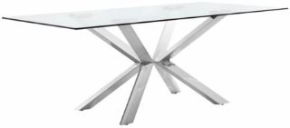 Picture of JUNO CHROME GLASS DINING TABLE