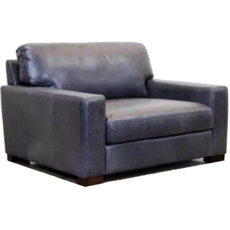 Picture of BECHAM GREY LEATHER CHAIR - 4522
