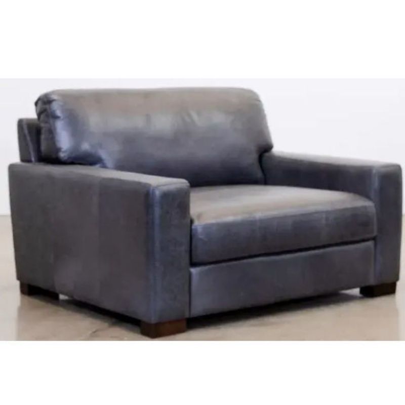 Picture of BECHAM GREY LEATHER CHAIR - 4522