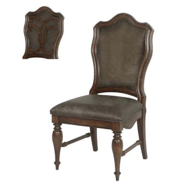 Picture of OPULENCE BROWN DINING SIDE CHAIR - D430