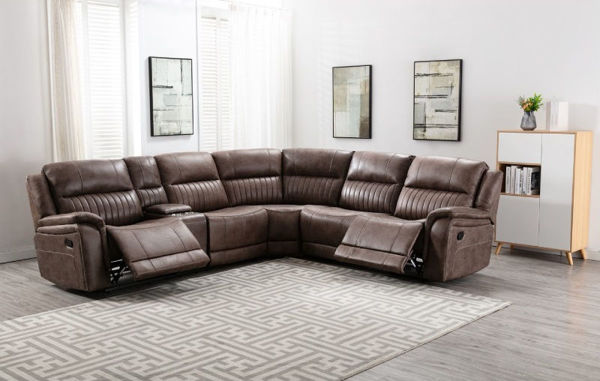 PARSONS WALNUT RECL. SECTIONAL