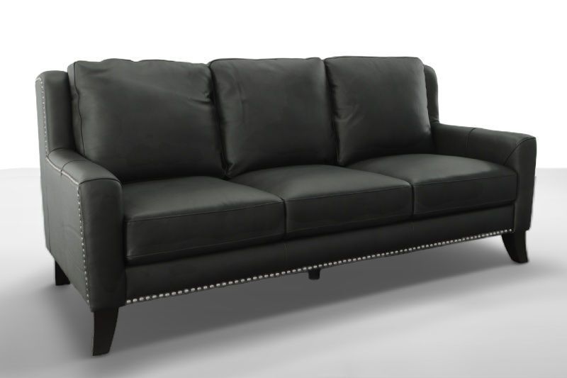 SOLACE CHARCOAL LEATHER SOFA