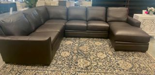 DENTON LEATHER SECTIONAL