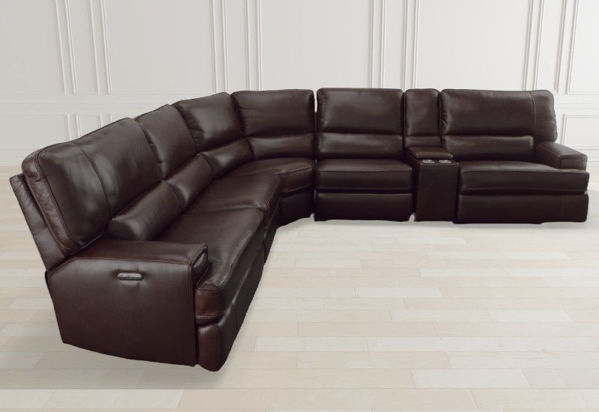 CATALINA LEATHER 6PC SECTIONAL