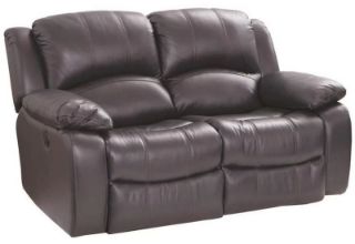 EMERSON GREY MANUAL LEATHER LOVESEAT
