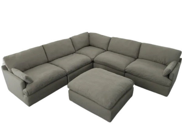 EFFIE SMOKE 5PC SECTIONAL