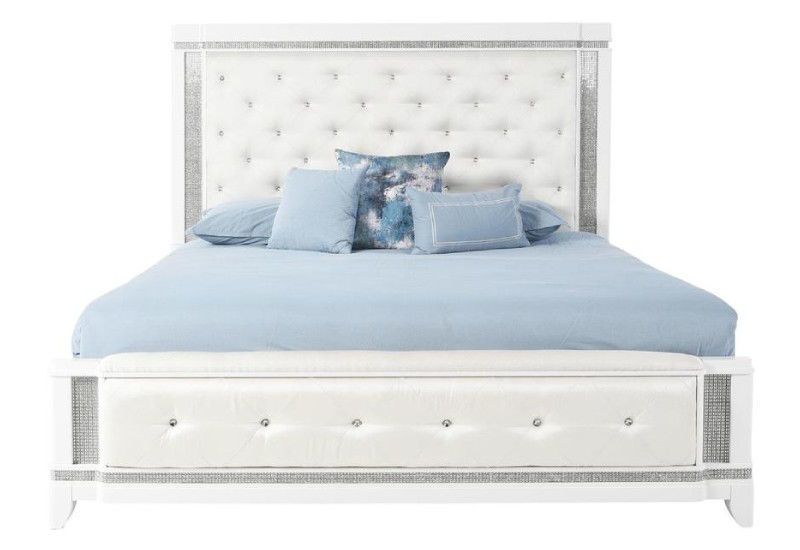 DAZZLE WHITE KING BED