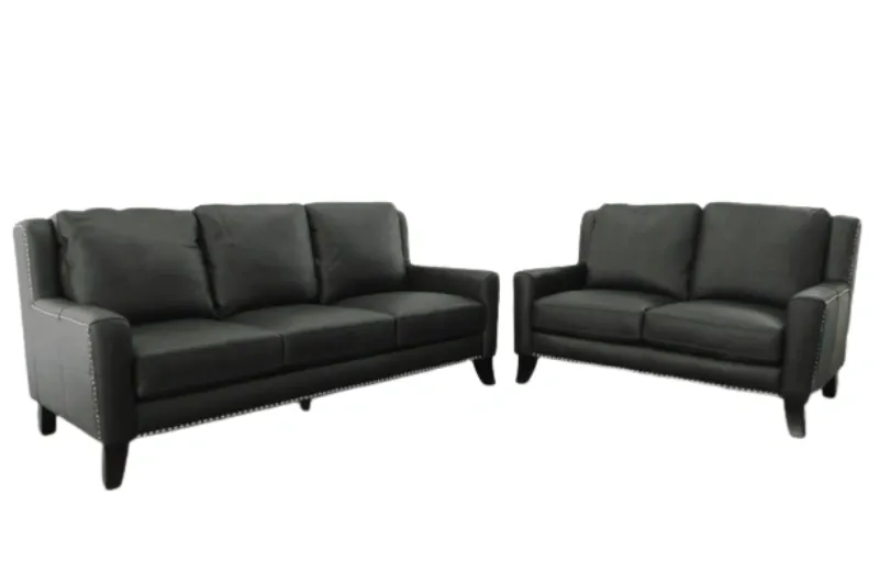 Picture of SOLACE CHARCOAL LEATHER LIVING