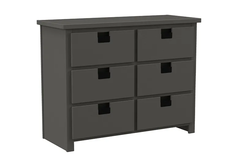 Picture of CALIKIDS GREY SIX DRAWER DRESSER