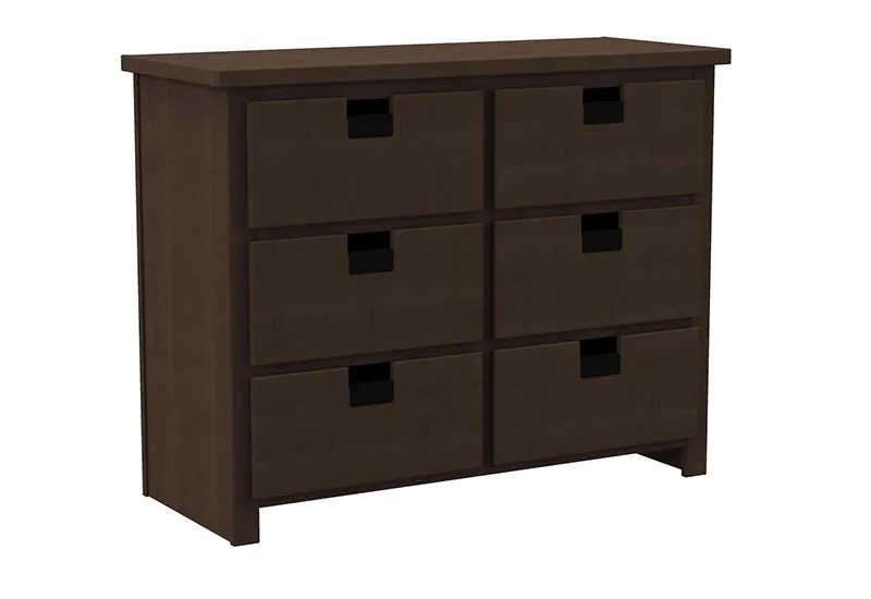 Picture of CALIKIDS BROWN SIX DRAWER DRESSER