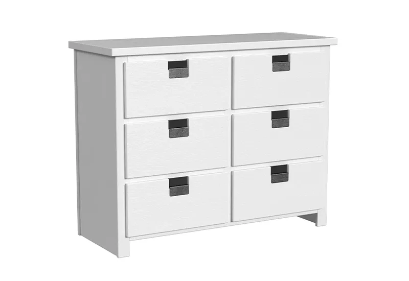 Picture of CALIKIDS WHITE SIX DRAWER DRESSER