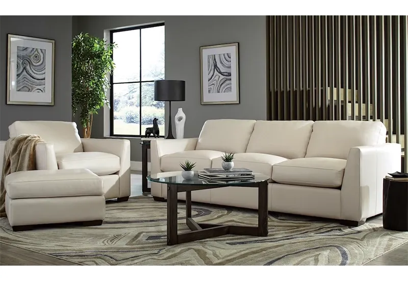 Picture of COPOLA WHITE LEATHER LIVING